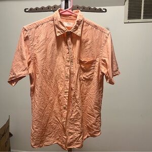 Uniqlo Men's Coral Button Down Shirt size XS short sleeves